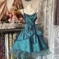 Retro Green Halter-neck Fitted Mini Dress Prom Dress SH6466