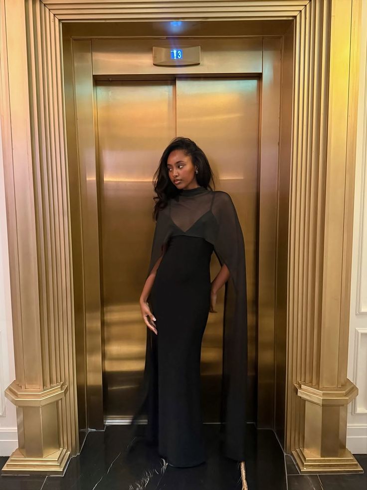 Navy Blue Elegant Sheath V Neck Satin Chiffon Prom Dress Wedding Guest Dress SH5322