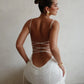 Elegant Ivory Mermaid Spaghetti Straps Lace Prom Dress Evening Dress SH5768