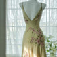 Gentle A Line Spaghetti Strap Appliques Beaded Green Chiffon Prom Dress Prom Dress SH2649