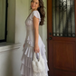 Light Purple A Line V Neck Layered Chiffon Long Prom Dress Outfits SH5494