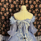 Vintage Lilac Ombre Ball Gown Long Sleeve Appliques Tulle Prom Dress Sweet 16 Dress SH5778