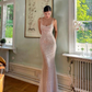 Elegant Mermaid Sequin Prom Dress Long Brithday Evening Dress SH1215