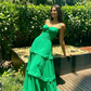Green Sweetheart Neckline Long Party Dress Formal Prom Dress  SH729