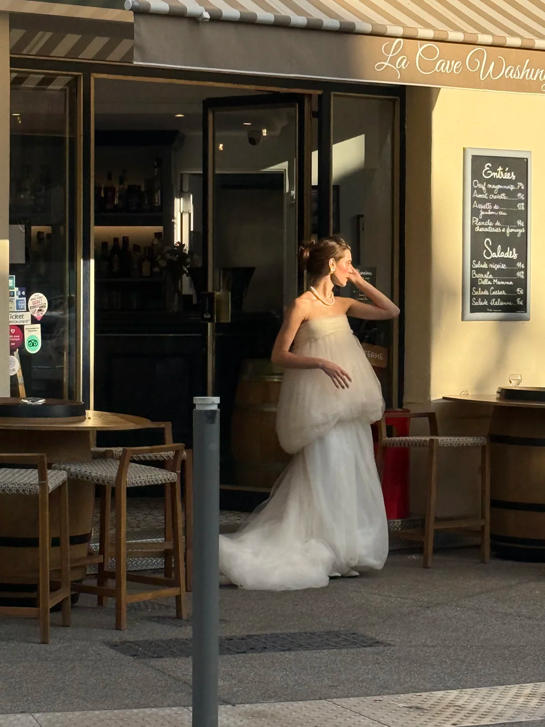 Cute Unique Mermaid Strapless White Tulle Long Wedding Dress SH5100