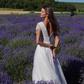 Pretty A Line V Neck White Lace Tulle Wedding Dress SH6021