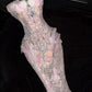 Stunning Pink Mermaid Strapless Exquisite Beaded Floral Tulle Prom Dress Evening Dress SH7170
