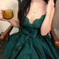 Elegant A Line Spaghetti Straps Emerald Lace Satin Short Homecoming Dress Outfits SH6236