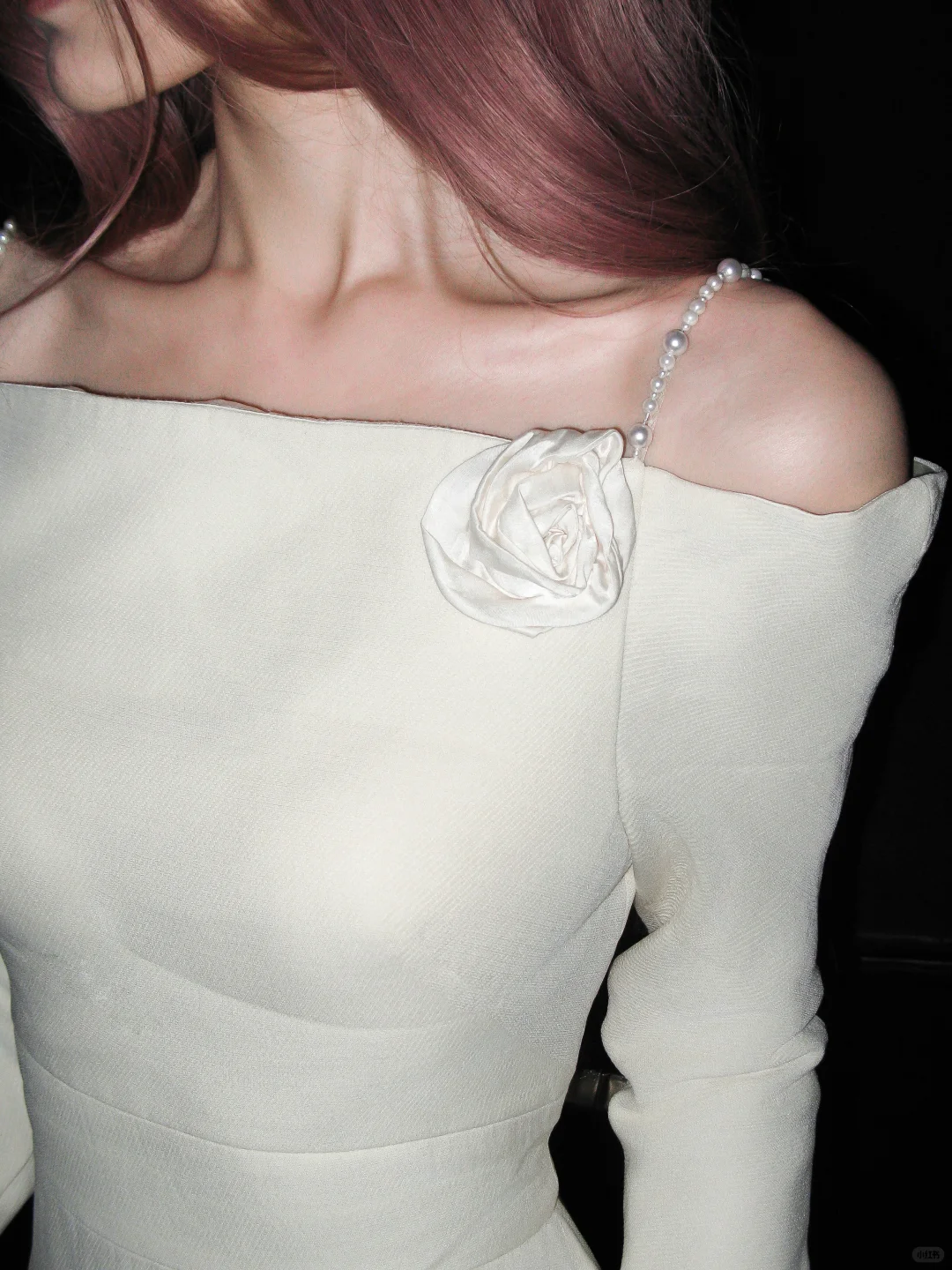 Elegant Mermaid Long Sleeve Floral White Satin Open Back Long Sweep Wedding Dress SH4931