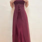 Vintage Baby Blue A Line Straps Chiffon Satin Prom Dress Evening Dress SH5663