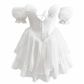 Classy White A Line Puff Layered Chiffon Short Homecoming Dress Vacation Dress SH4152