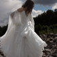 Ethereal Pretty A Line Exquisite White Chiffon Prom Dress Wedding Dress SH6684