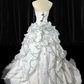 Vintage A Line Sweetheart Neck Appliques Layered Organza Prom Dress Evening Dress SH5605