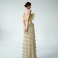 Yellow Sheath Strapless Layered Tulle Sequin Party Dress Prom Dress Formal Gown SH4309