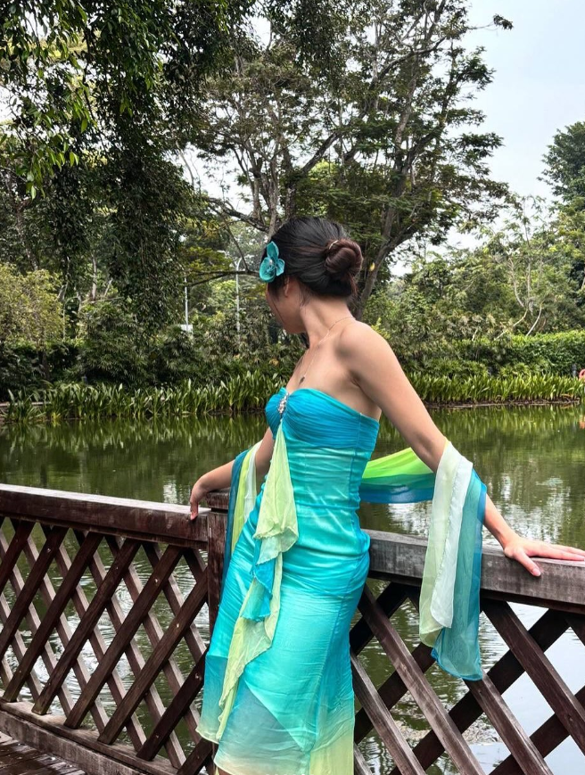 Charming A Line Sweetheart Neck Rhinestone Chiffon Prom Dress Evening DressSH2634