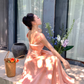 Simple A Line Spaghetti Strap Satin Long Prom Dress Evening Dress Formal Gown SH4045