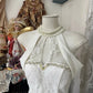 Vintage White A Line Halter Pearl Beaded Lace Homecoming Dress Cocktail Dress SH3711