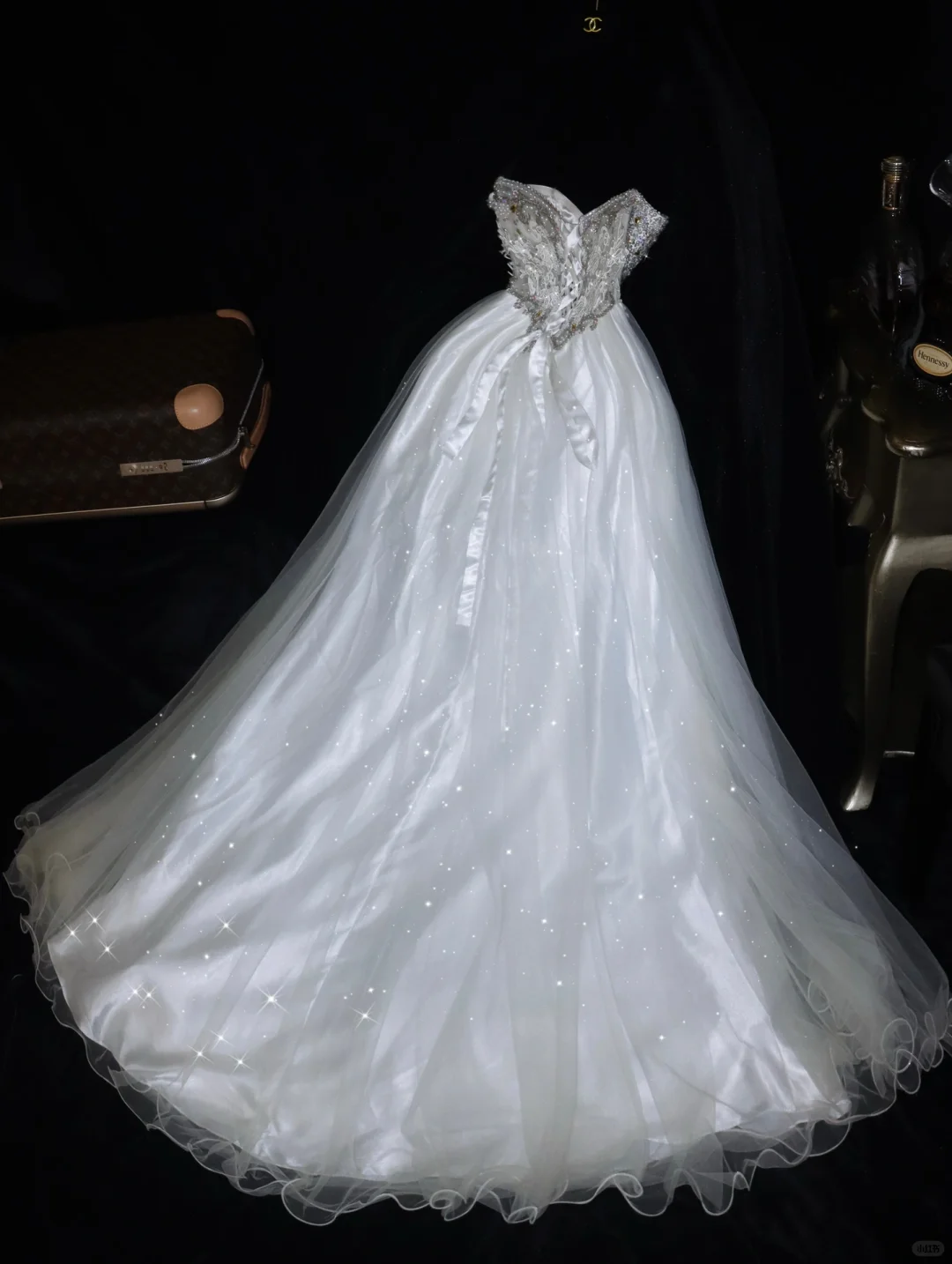 Classy A Line Sweetheart Neck Pearl Beaded Lace Tulle Satin Prom Dress Evening Dress SH3103