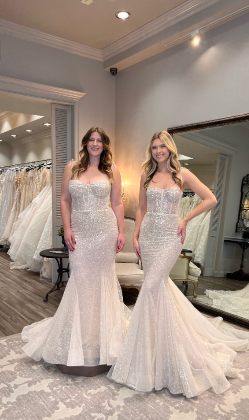 Shiny Mermaid Spaghetti Strap Sequin Long Prom Dress Wedding Dress SH8397