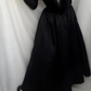 Vintage Black A Line Sweetheart Neck Velvet Satin Prom Dress Evening Dress SH6340