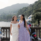Gentle Purple A Line Halter Ruffle Chiffon Long Prom Dress Wedding Guest Dress SH5163