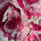 Vintage Pink Print Floral Ball Gown Ruffle Layered Organza Prom Dress Sweet 16 Dress SH5985
