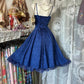 Vintage Ball Gown Spaghetti Strap Royal Blue Lace Short Cocktail Homecoming Dresses Ideas Hoco Outfits SH6418