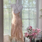 Vintage Mermaid Spaghetti Strap Beaded Ruffle Satin Chiffon Short Homecoming Dress SH2966