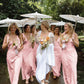 Cute Sheath Halter Yellow Satin Open Back Evening Dress Bridesmaid Dress SH2695