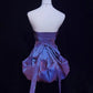 Vintage A Line Strapless Flower Purple Satin Mini Homecoming Dress Cocktail Dress SH3313