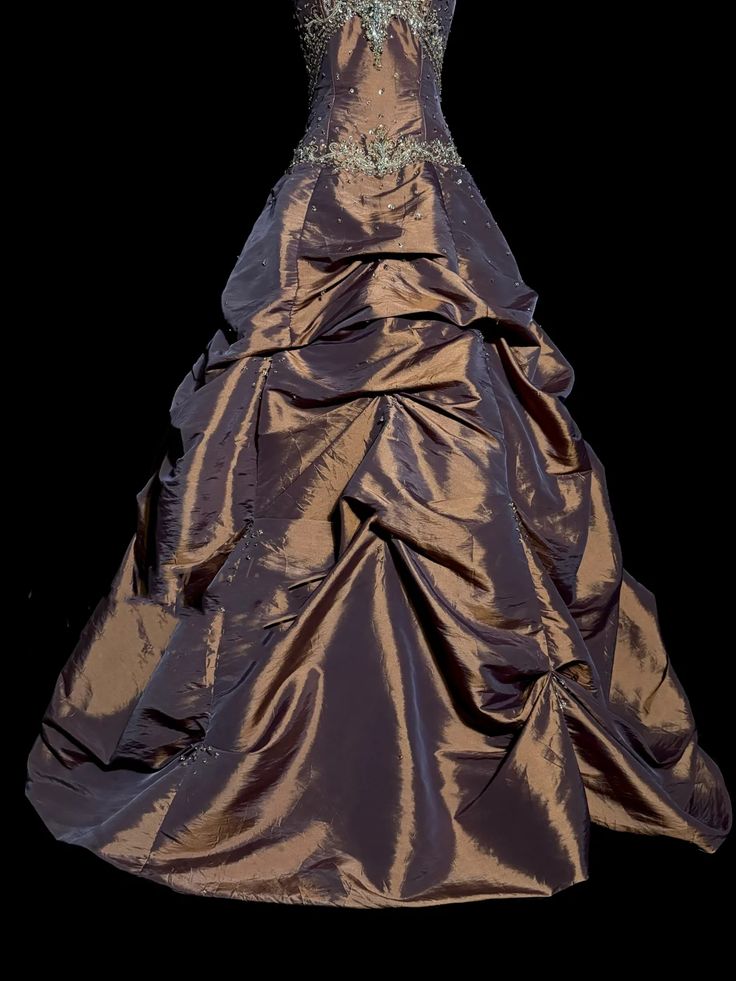 Vintage Ball Gown Halter Brown Sleeveless Long Prom Gown Fairy Prom Dresses SH3091