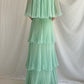 Green Layered Chiffon A Line V Neck Simple Long Party Dress Evening Dress 18 Birthday Dress SH3626