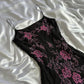 Black Retro Elegant Pink Beaded Chiffon Prom Dress Evening Dress Birthday Party Dress SH3595