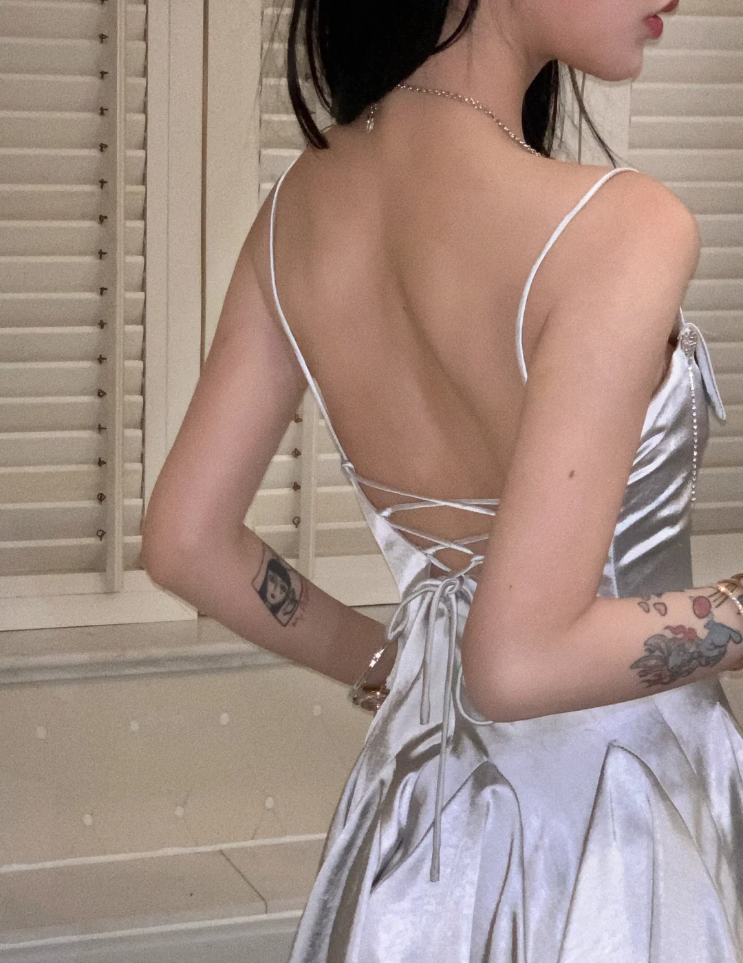 Grey A Line Spaghetti Straps Satin Short Homecoming Dress Outfits SH5822