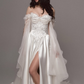 Dreamy Fairytale Ball Gown Exquisite Beaded Pearl White Satin Tulle Prom Dress Wedding Dress SH6682