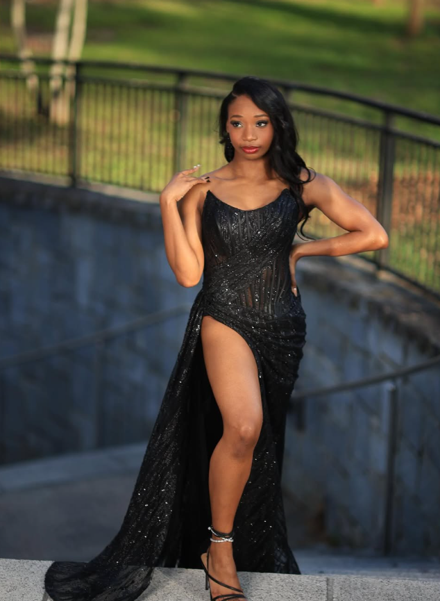 Sexy Black Lace Sequin Slit Long Prom Dress Mermaid Evening Dress SH14 – shinydress