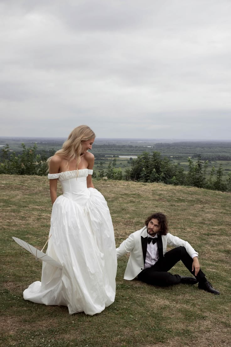 Simple Classic A Line Off the Shoulder Satin Long Wedding Dress SH5952