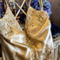 Charming Mermaid Spaghetti Strap Sequin Lace Satin Long Prom Dress Evening Dress SH2666