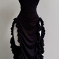 Strapless Midi Length Ruffle Prom Dress Sexy Evening Dress SH1403