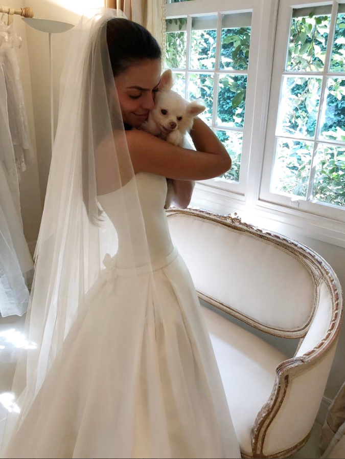 Simple Classic A Line Strapless White Satin Long Wedding Dress SH5306
