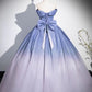 Glitter Gradient A Line Off the Shoulder Sequin Long Prom Dress With Bow SH1791