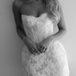 Cute A Line Strapless White Lace Short Homecoming Dress Birthday Dress SH4656