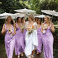Cute Sheath Halter Yellow Satin Open Back Evening Dress Bridesmaid Dress SH2695