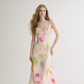 Dreamy A Line V Neck Print Floral Chiffon Summer Dress Party Dress Outfits SH4173