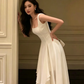 White Elegant Irregular Hem Long Prom Dress  SH761