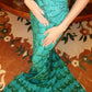 Gorgeous Sheath Strapless Bead Sequin Green Satin Long Sweep Party Dress with Slit SH2713