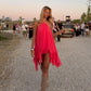 Ethereal A Line Halter Hot Pink Chiffon Backless Short Homecoming Dress Mini Dress SH8041