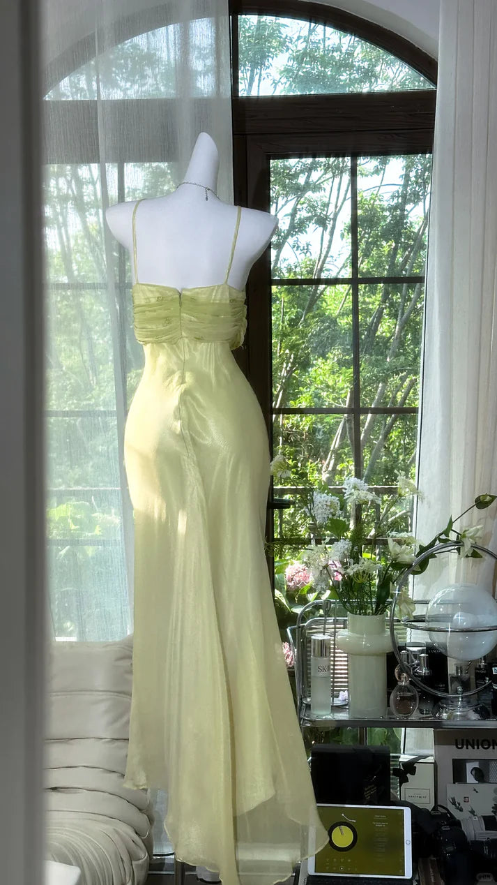 Dreamy Green Mermaid Halter Beaded Chiffon Prom Dress Formal Dress Party Dress SH4026