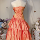 Vintage A Line Sweetheart Neck Bow Layered Satin Homecoming Dress SH4960