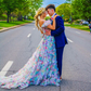 Elegant Off The Shoulder Flowers Long Prom Dress Tulle Evening Dress SH877